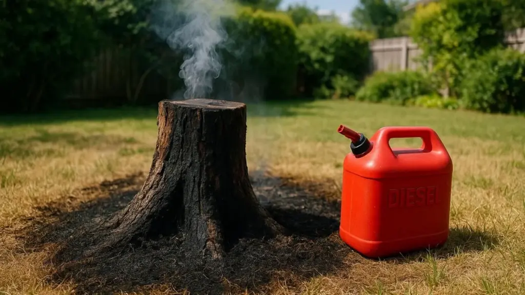 Perché il Diesel sulla Ceppa d’Albero Avvelena il Giardino per Anni
